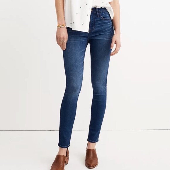 Madewell Denim - Madewell Roadtripper Jeans High Rise Skinny Stretch Medium Blue Wash Size 26